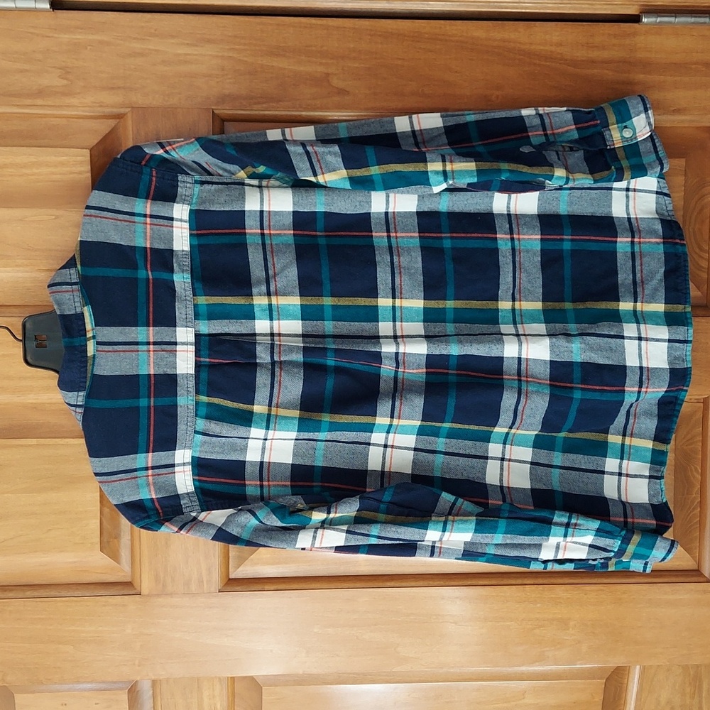 * Old Navy The Classic Shirt Button-Down Multicolor Plaid Size Large, Like New - Picture 4 of 8